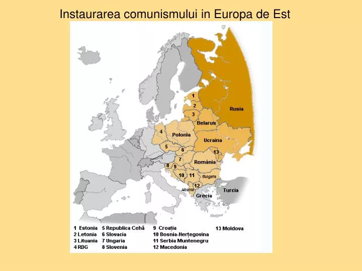 instaurarea comunismului in europa de est