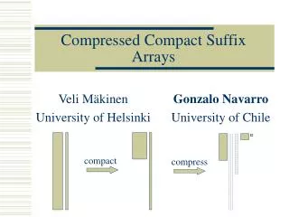 Compressed Compact Suffix Arrays