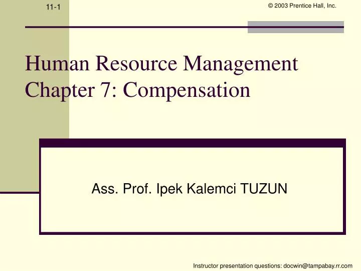 human resource management chapter 7 compensat i on