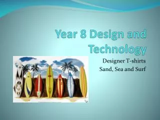 Year 8 Design and Technology