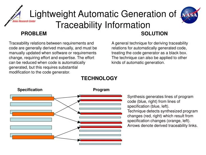 lightweight automatic generation of traceability information