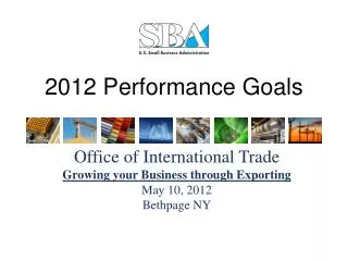 2012 Performance Goals