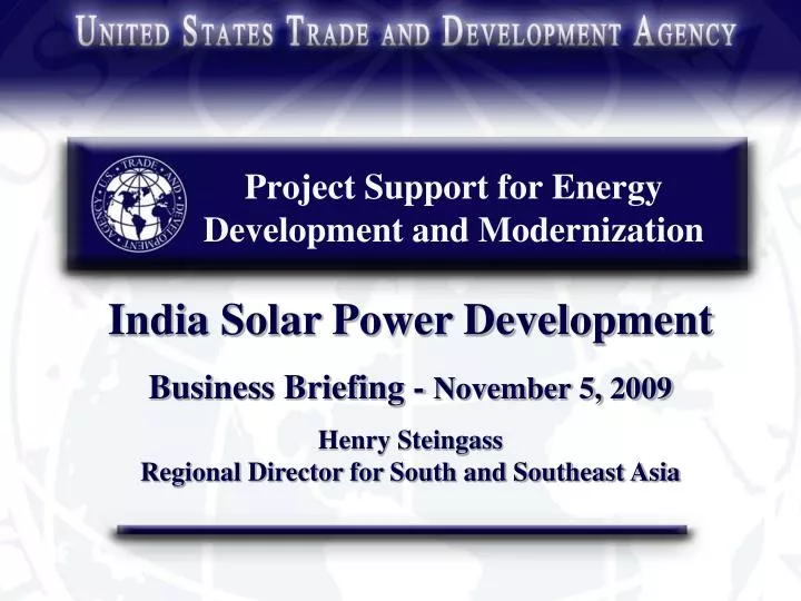 project support for energy development and modernization