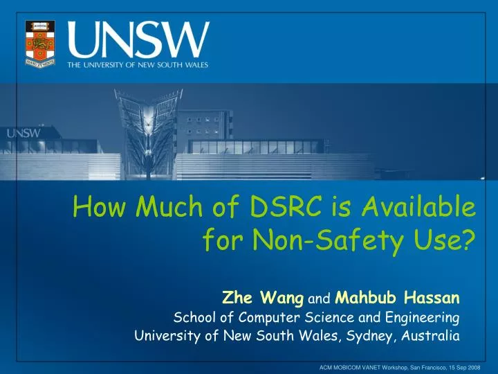 how much of dsrc is available for non safety use