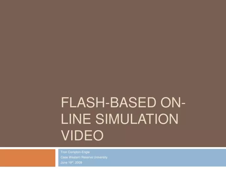 flash based on line simulation video