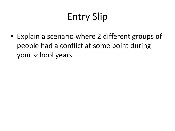 entry slip