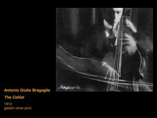 Antonio Giulio Bragaglia The Cellist 1913 gelatin-silver print