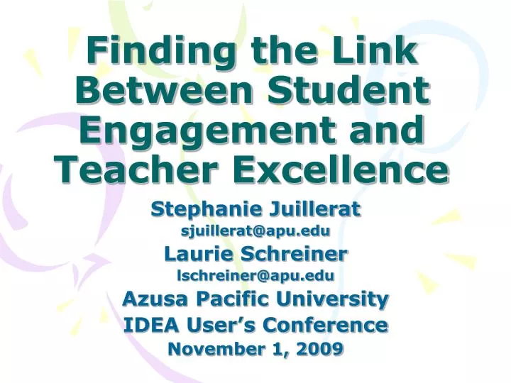 finding the link between student engagement and teacher excellence