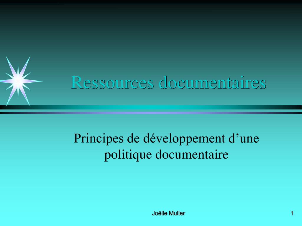 PPT - Ressources documentaires PowerPoint Presentation, free download ...
