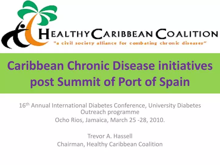 caribbean chronic disease initiatives post summit of port of spain