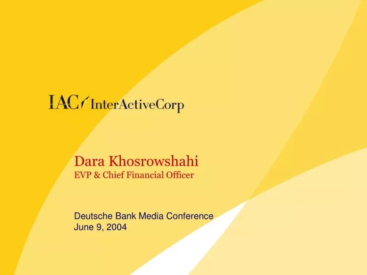 dara khosrowshahi evp chief financial officer