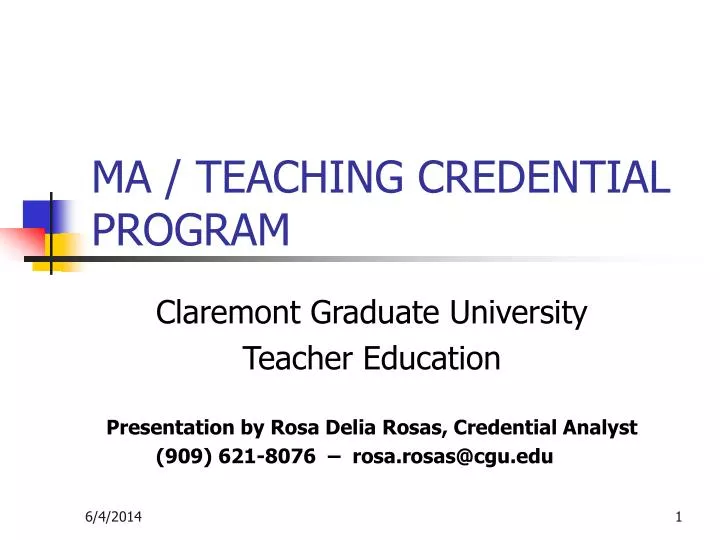 ma teaching credential program