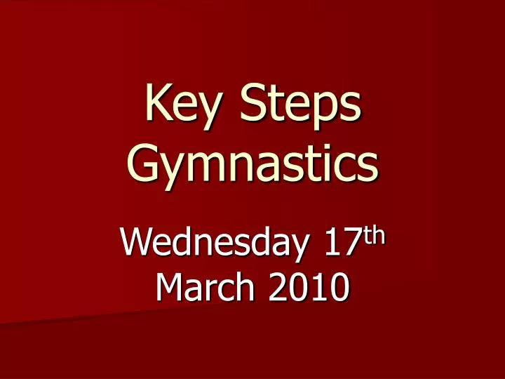 key steps gymnastics