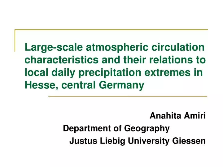 anahita amiri department of geography justus liebig university giessen