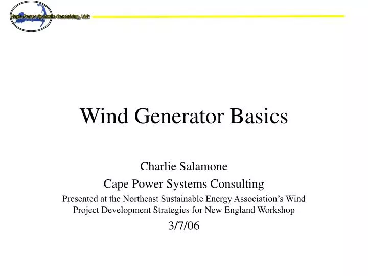 wind generator basics
