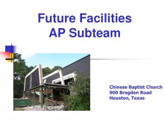 Future Facilities AP Subteam
