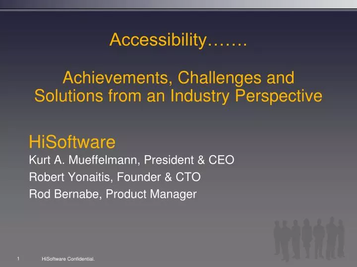 accessibility achievements challenges and solutions from an industry perspective