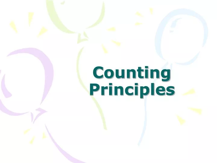 counting principles