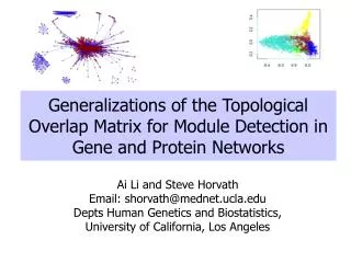 Generalizations of the Topological Overlap Matrix for Module Detection in Gene and Protein Networks