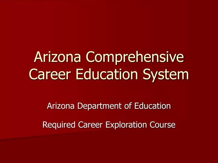 arizona comprehensive career education system