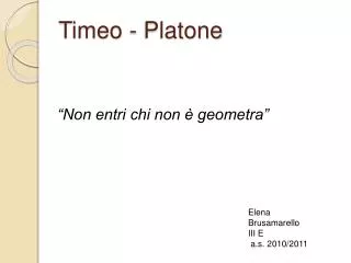 timeo platone