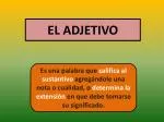 EL ADJETIVO - slide 1