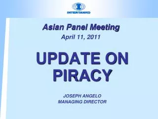 Asian Panel Meeting April 11, 2011