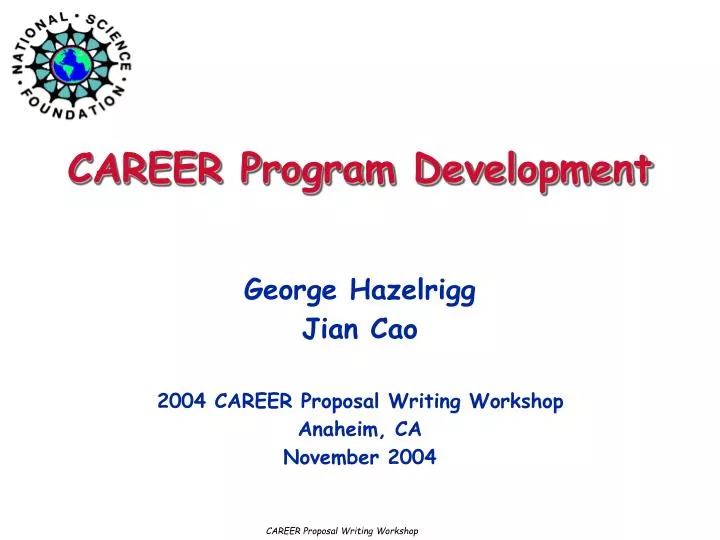 career program development