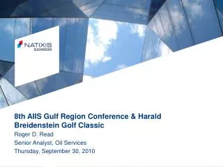8th AIIS Gulf Region Conference &amp; Harald Breidenstein Golf Classic