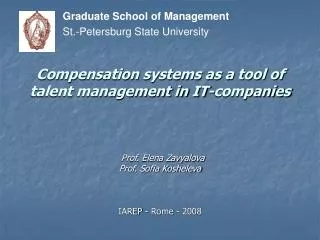Compensation systems as a tool of talent management in IT-companies