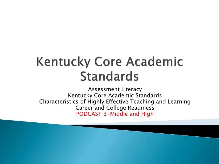 kentucky core academic standards