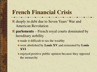French Financial Crisis