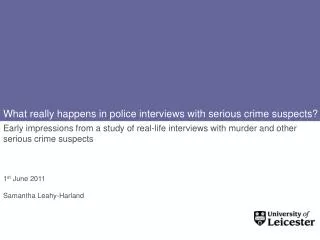 What really happens in police interviews with serious crime suspects?