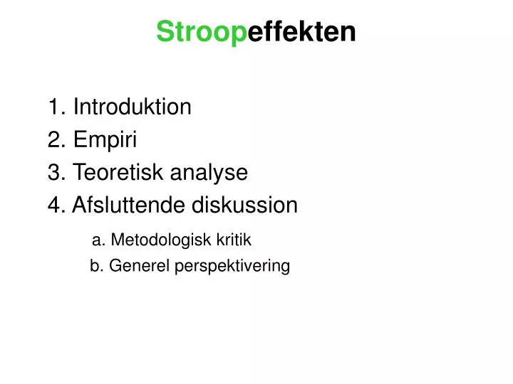 stroop effekten