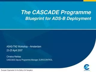 The CASCADE Programme Blueprint for ADS-B Deployment