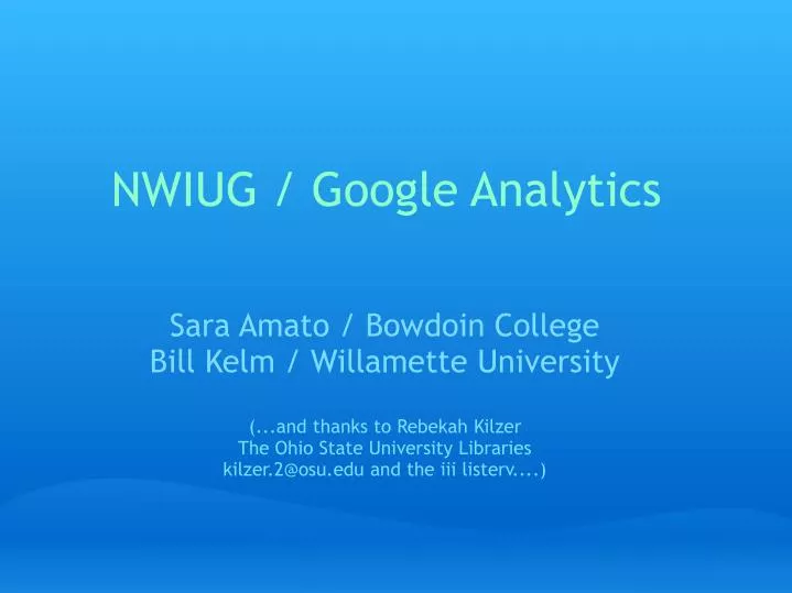 nwiug google analytics