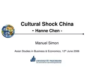 Cultural Shock China - Hanne Chen -