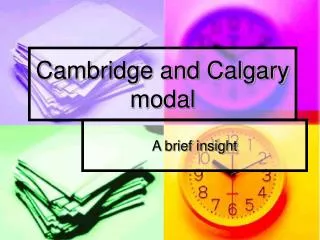 Cambridge and Calgary modal