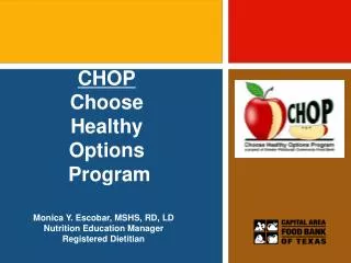 CHOP Choose Healthy Options Program