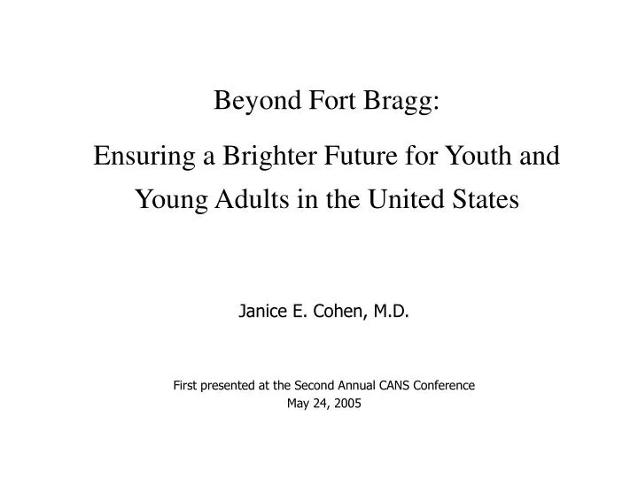 beyond fort bragg ensuring a brighter future for youth and young adults in the united states