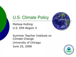 U.S. Climate Policy