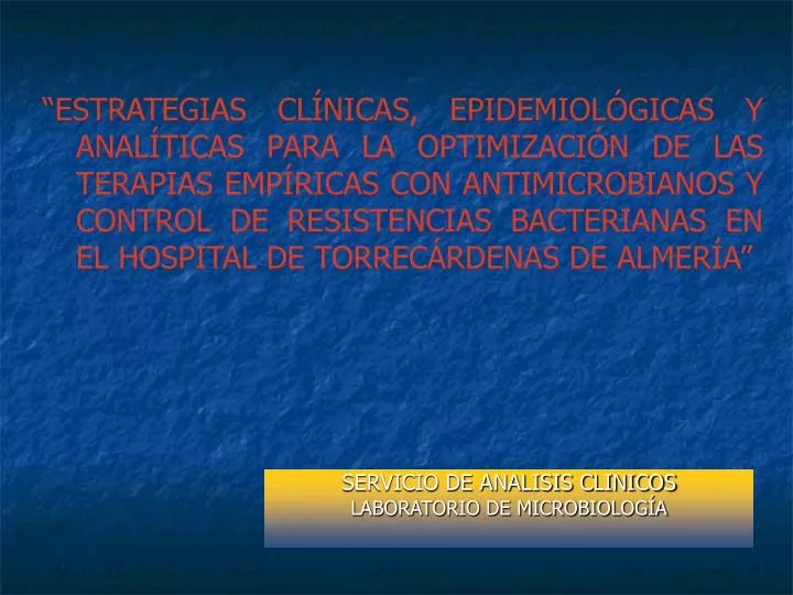 servicio de analisis clinicos laboratorio de microbiolog a