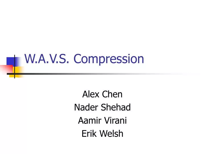 w a v s compression