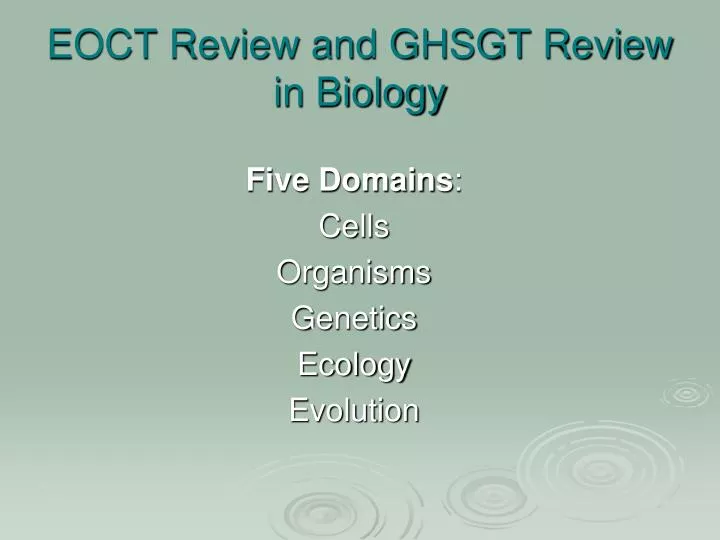 five domains cells organisms genetics ecology evolution