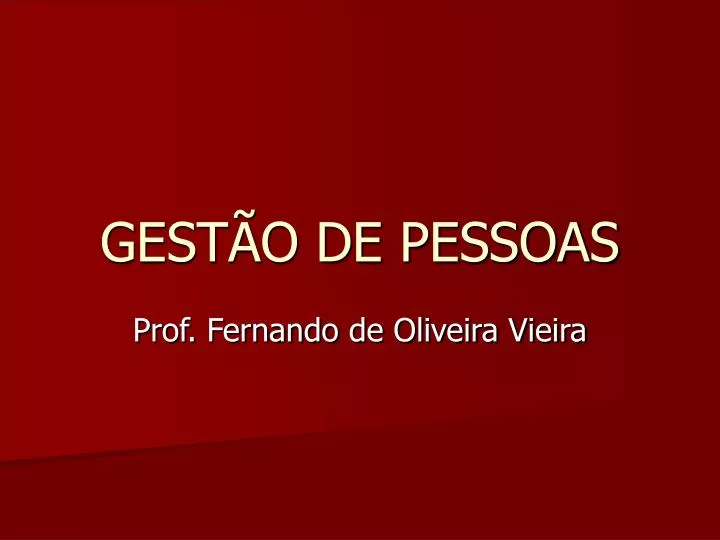 gest o de pessoas