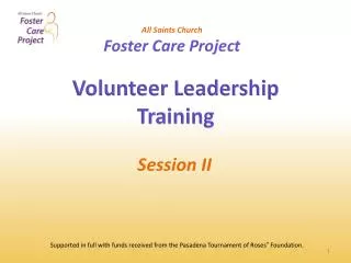 Volunteer Leadership Training