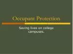 Occupant Protection - slide 1
