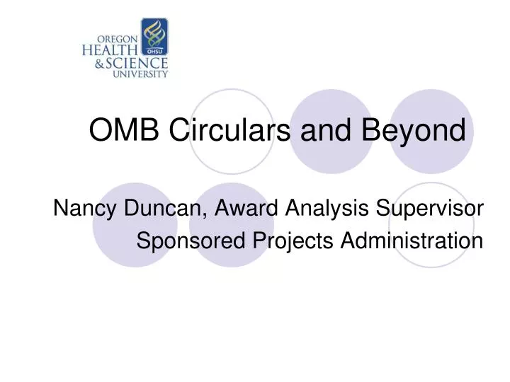omb circulars and beyond