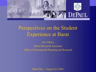 Perspectives on the Student Experience at Barat