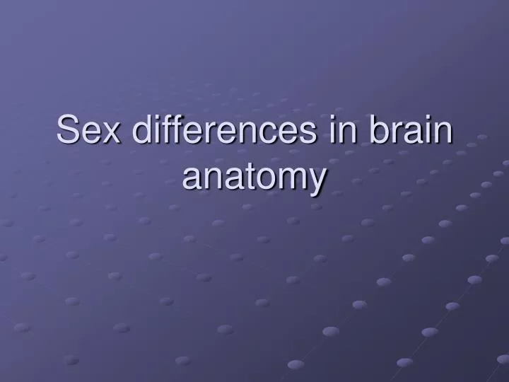 sex differences in brain anatomy